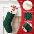 thumbnail image 4 of Ayieyill Christmas Stockings with Letters Super Soft Christmas Holiday Xmas Gift | 20 Inches | Green D, 4 of 8