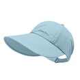 thumbnail image 3 of Lumtrix Sun Protection Baseball Hat for Men and Women Lightweight Wide Large Brim Visor Adjutable Quick Dry Ponytail Cap Sky Blue, 3 of 5
