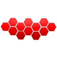 thumbnail image 3 of 6/12 piezas 3D hexagonal espejo pegatina de pared oro rosa DIY TV fondo sala de estar pegatinas decoración de pared dormitorio baño decoración del hogar, 3 of 5