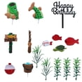 thumbnail image 4 of 16 adornos para tarta de pesca con temática de pescador, adornos DIY para cumpleaños, decoración para tartas, shower, jubilación y vacaciones., 4 of 8
