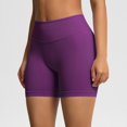 thumbnail image 4 of Women's High Waisted Biker Shorts Stretchy Tummy Control Workout Shorts, 4 of 11