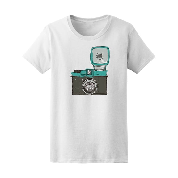Vintage Camera Hand-drawn Tee Women's -Image by Shutterstock