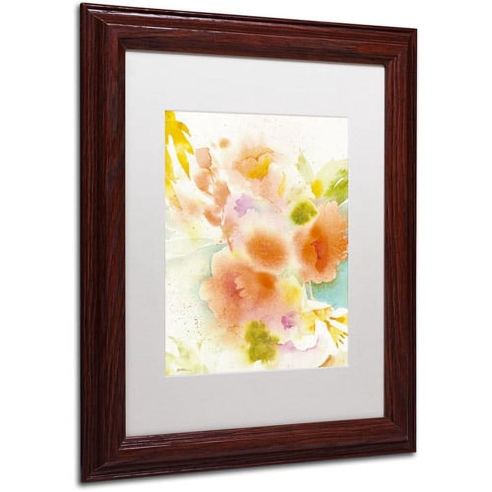 Trademark Fine Art "Orange Reflection" Canvas Art by Sheila Golden, White Matte, Wood Frame