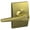 Satin Brass, variant on Schlage F51a-Elr-Cen Eller Single Cylinder Keyed Entry Door Lever Set - Brass