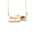 thumbnail image 1 of Collier Pendentif Enveloppe Lettre Emblème National d'Algerie Bijou, 1 of 3
