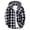 Gray, variant on Plaid Full Zip Hoodies Shirts for Men Long Sleeve Hooded Flannel Jacket with Chest Pocket Casual Outerwear S-XXL
