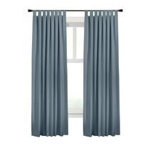 Thermaplus Ventura Tab Top Curtain Panel Pair Window Dressing each 78 x 84 in Blue