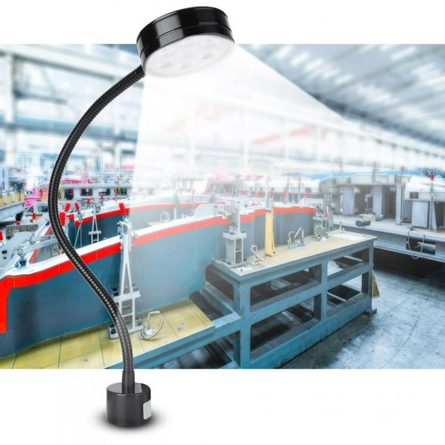 Lampe Col de Cygne 7W, Lumière de Bureau, Col de Cygne Noir Sans Rouille pour Perçage