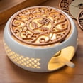 thumbnail image 2 of Ceramic Teapot Warmer Holder Base Tea Warmer Insulation Base Tea Coffee Water Warmer Candle Heating, 2 of 5