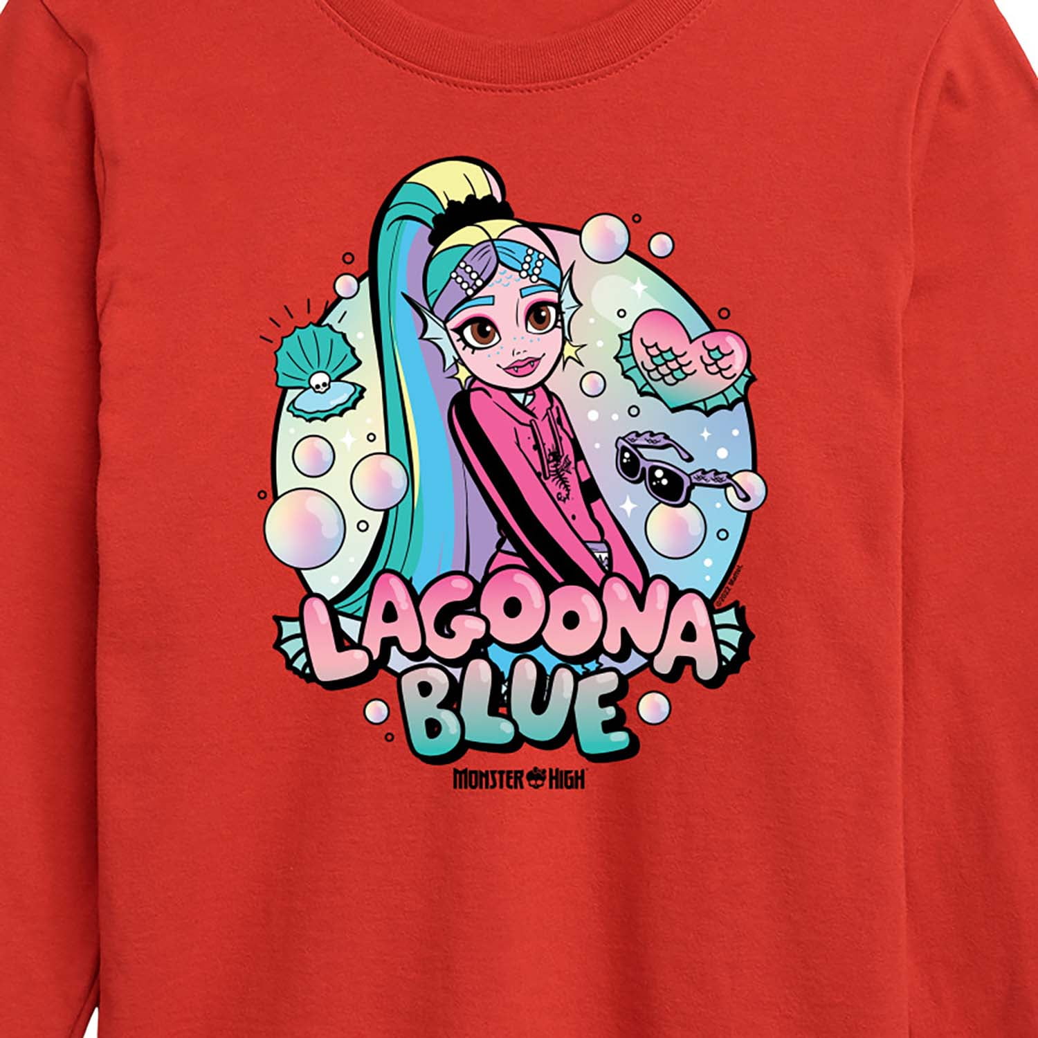 Monster High - Lagoona Blue Bubbles - Toddler And Youth Long Sleeve Graphic T-Shirt