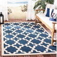 thumbnail image 2 of SAFAVIEH Courtyard Amanda Geometric Indoor/Outdoor Area Rug, 4' x 4' Square, Navy/Beige, 2 of 11