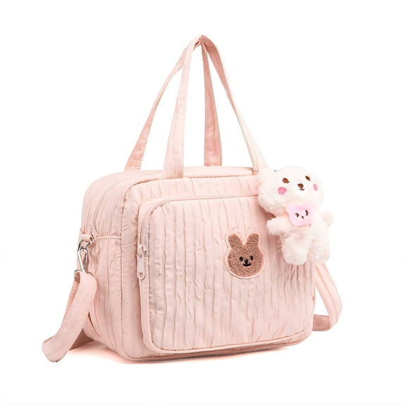 GASTROPOD Diaper Bag Tote for Baby Girl, Large Capacity Baby Diaper Bag with Adjustable Shoulder Strap, Water Resistant Toddler Diaper Bag Handbag for Travel Outing Daily Use, Pink
