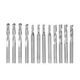 thumbnail image 1 of 1/8in Shank CNC Router Bit Flute Milling Cutter Engraving Carving Tool Set Tungsten Carbide End Mill Rotary Bits Tool for Wood Acrylic PVC Aluminum Steel, 1 of 7