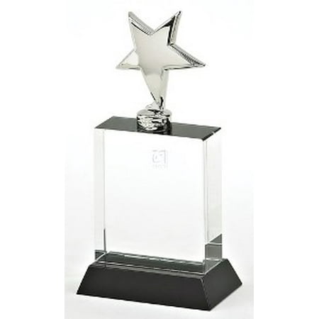 Acrylic Star Trophy - METAL STAR TROPHY W/ OPTIC BASE 5.75