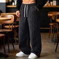 thumbnail image 7 of CQONEPT Big and Tall Straight Leg Pants for Mens Casual Work Lightweight Breathable Pant Drawstring Fall Winter Outdoor Trousers with Pockets Black 2XL, 7 of 7