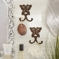 thumbnail image 3 of Accent Plus 4506586 Cast Iron Butterfly Wall Hook, Brown - Set of 2, 3 of 4