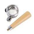 thumbnail image 2 of Graflsoa Stainless Steel Bottomless Portafilter for Breville 8 Series, 54mm Three-Ear Design with Beech Wood Handle, Professional Coffee Extraction Accessory, 2 of 6
