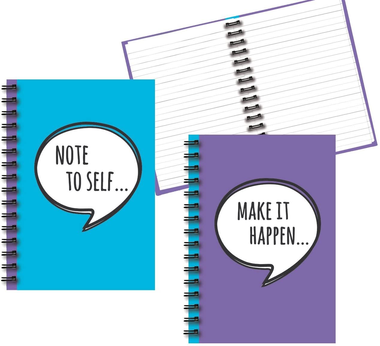 Hardback Spiral Notebook Set 8.25" x 5.75" Paper Size, 2 Notebooks