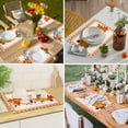thumbnail image 3 of Fall Placemats Set of 4 Orange Pumpkin Place Mats Maple Leaves Buffalo Plaid Autumn Placemat Harvest Thanksgiving Table Mats for Dining Kitchen Table Holiday Dinner Party Home Decor 13x19 Inch, 3 of 6