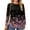 Purple, variant on TQWQT Plus Size Tops for Women Fall Loose Fit Flowy Tunics Long Sleeve Crewneck Floral Print Blouses 4x-5x Casual Tunic Tops Black 5XL