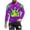Purple, variant on UVEASISHA Happy Mardi Gras Mens Colorblock T Shirts Big and Tall Fashion Hipster Graphic Tees Slim Fit Long Sleeve Crewneck Pullover Gym Muscle Tshirt Army Green S