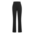 thumbnail image 4 of SDNall Womens Casual Slim High Elastic Waist Solid Color Sports Yoga Flare Pants, 4 of 9