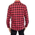 thumbnail image 4 of Men Western Long Sleeve Plaids Detail Button Down Shirt Lightweight Plaid Flannel Jacket Shirt, 4 of 8