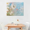 thumbnail image 2 of JEUXUS Abstract Canvas Wall Art Pink and White Abstract Painting Canvas for Living Room Abstract Paint Print Turquoise Blue White Yellow Green Abstract Picture Abstract Texture Painting  16x12in, 2 of 6