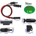 thumbnail image 2 of ERSAN-10AWG Solar Panel Connector Cable with dust Cap SAE Photovoltaic Extension Cable Pure Copper M-C-4 Plug for Photovoltaic Inverter for RV Solar Connector.with SAE Connector(SAE-60cm/1Pack), 2 of 4