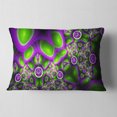 thumbnail image 2 of Designart Green Purple Exotic Pattern - Abstract Throw Pillow - 12x20, 2 of 5