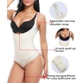 thumbnail image 4 of VASLANDA Shapewear for Women Tummy Control Fajas Colombianas Thong Body Shaper Open Bust Bodysuit, 4 of 6