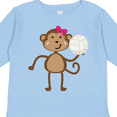 thumbnail image 4 of Inktastic Cute Volleyball Girl Monkey Girls Long Sleeve Toddler T-Shirt, 4 of 5