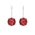 thumbnail image 3 of Clara Pucci 2Ct Natural Garnet Round Cut VVS1 Lever Back Drop Dangle 18k Solid hypoallergenic Gold Designer Earrings For January, 3 of 7