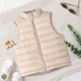 thumbnail image 2 of Staki Baby Fleece Vest Girls Vest Sleeveless Kids Thick Warm CoatPlain Cute Fuzzy Waistcoat Fashion Cardigan(Beige,9-10 Years), 2 of 9