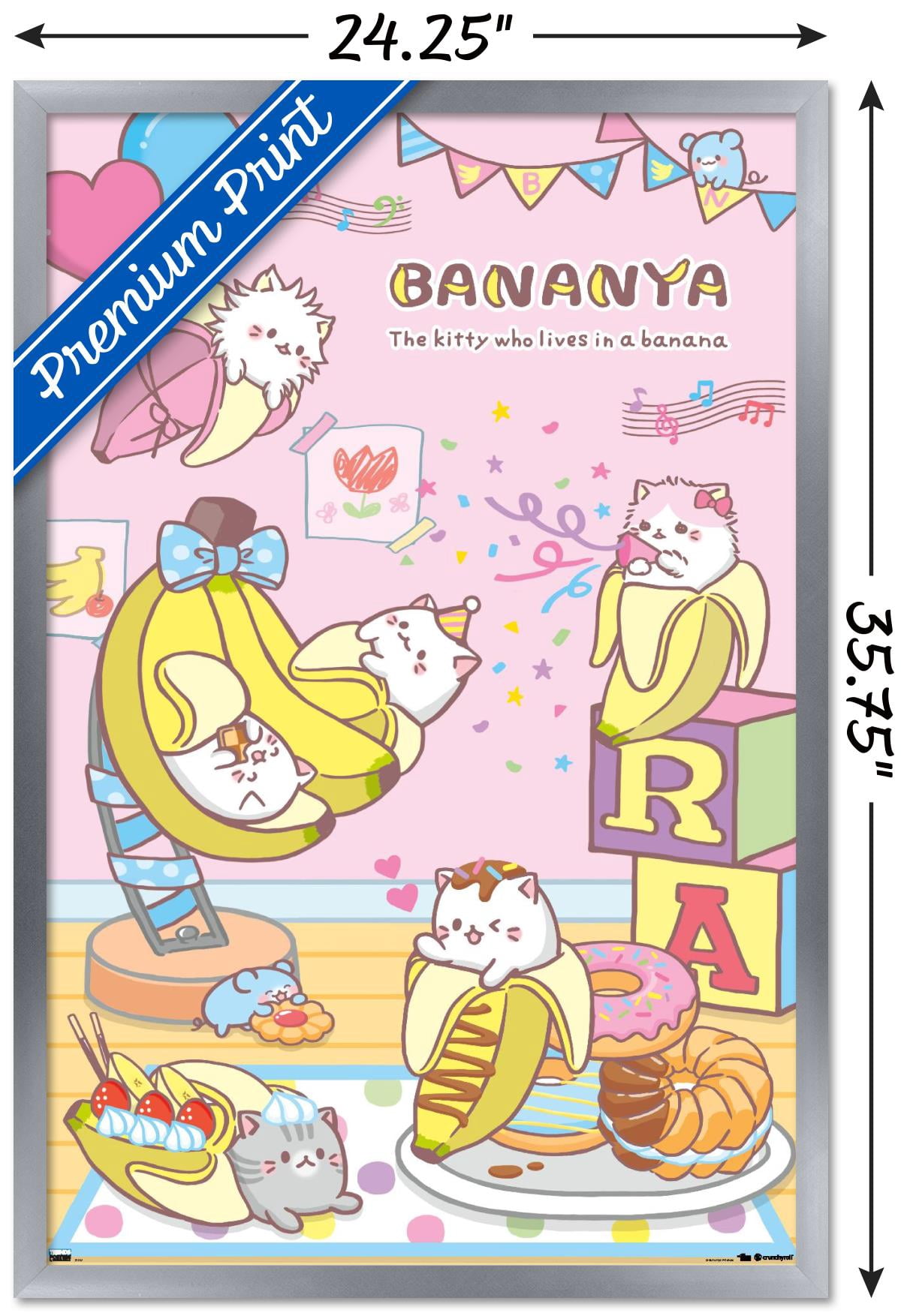 Bananya - Party Wall Poster, 22.375" x 34" Framed