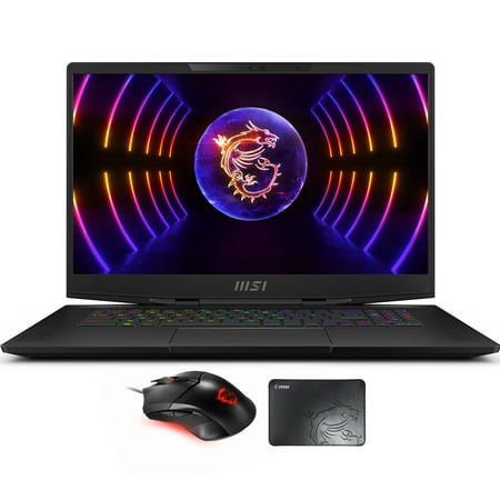 MSI Stealth 17Studio A13VI Gaming/Entertainment Laptop (Intel i9-13900H 14-Core, 17.3in 240Hz 2K Quad HD (2560x1440), GeForce RTX 4090, 64GB DDR5 5200MHz RAM, Win 11 Pro) with Clutch GM08 , Pad