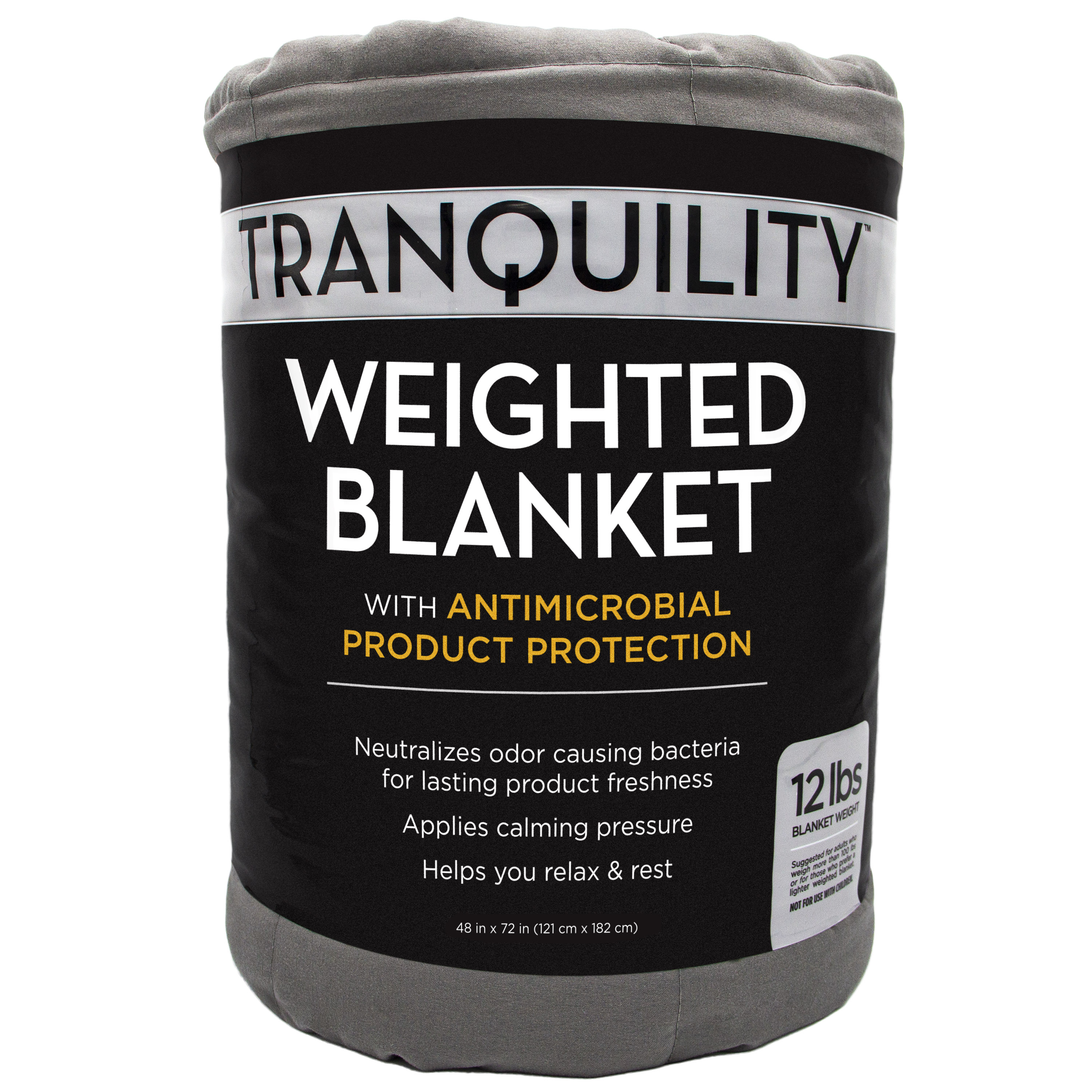 Tranquility Antimicrobial Quilted Weighted Blanket, Gray, 12LB - image 3 of 6