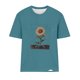 thumbnail image 4 of Fiudx Liquidación de Ahorros de Verano Blusas Estampadas a La Moda para Mujer Top de Cuello Redondo de Manga Corta, 4 of 4