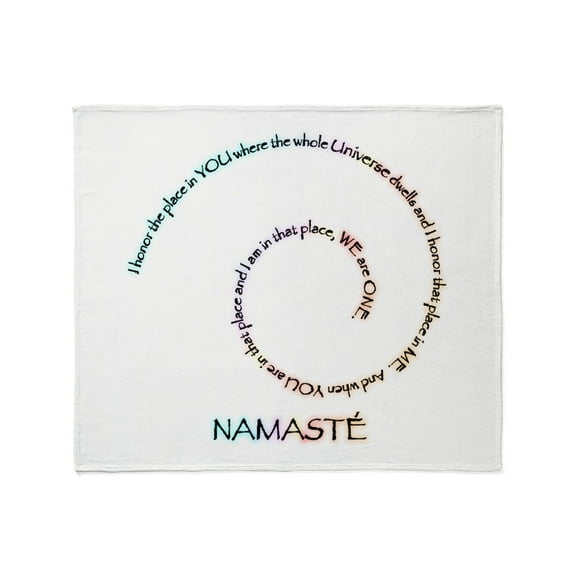 CafePress - Meaning Of Namaste Throw Blanket - Soft Fleece Throw Blanket, 50"x60" for All Ages