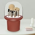 thumbnail image 4 of Transparent Lid Makeup Brush Organizer Vanity Table Cosmetics Organizer Makeup Brush Holder, 4 of 8