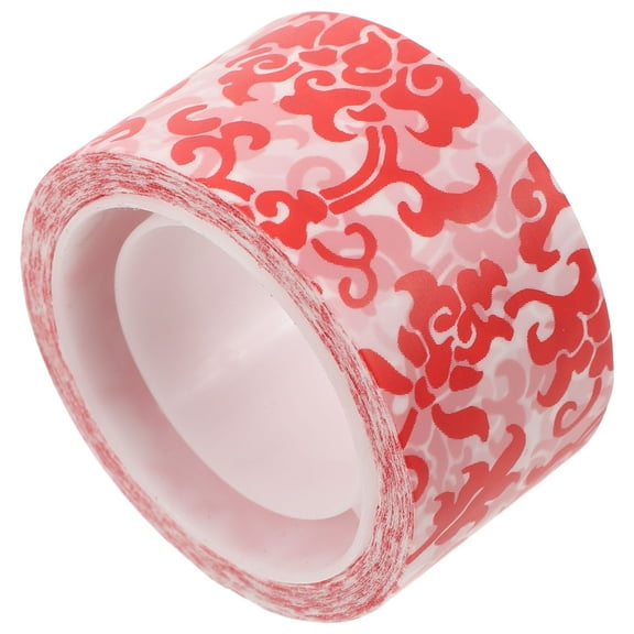 WEUVEB Washi Masking Tape Red Film 1 Roll 39.37X0.94X0.004In