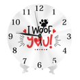 thumbnail image 2 of PAYOHTO 10''Wall Clock I Woof You, Frameless Battery Operated Silent Non-Ticking Electronic Clock for Office Living Room Bedroom, 2 of 8