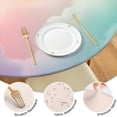 thumbnail image 4 of Dreamy Pastel Sky Round Fitted Tablecloth with Elastic Edge,Dining Table Cover Waterproof,Outdoor Round Tablecloth for Camping,Dining,Indoor and Outdoor, 4 of 7