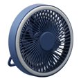 thumbnail image 2 of Ventilador de camping con luces LED para tienda de campaña, ventilador de techo para camping con luz, Mini ventilador de escritorio USB portáti Azul Sunnimix Ventilador de techo, 2 of 8