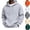 Light Gray, variant on HAJWOH Mens Lined Hoodie Pullover Winter Warm adjustable drawstring hood, kangaroo pocket