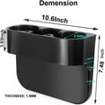 thumbnail image 3 of Cup Holder Portable Multifunction Vehicle Seat Cup Cell Phone Drinks Holder Box Car Interior Organizer (Black), 3 of 6