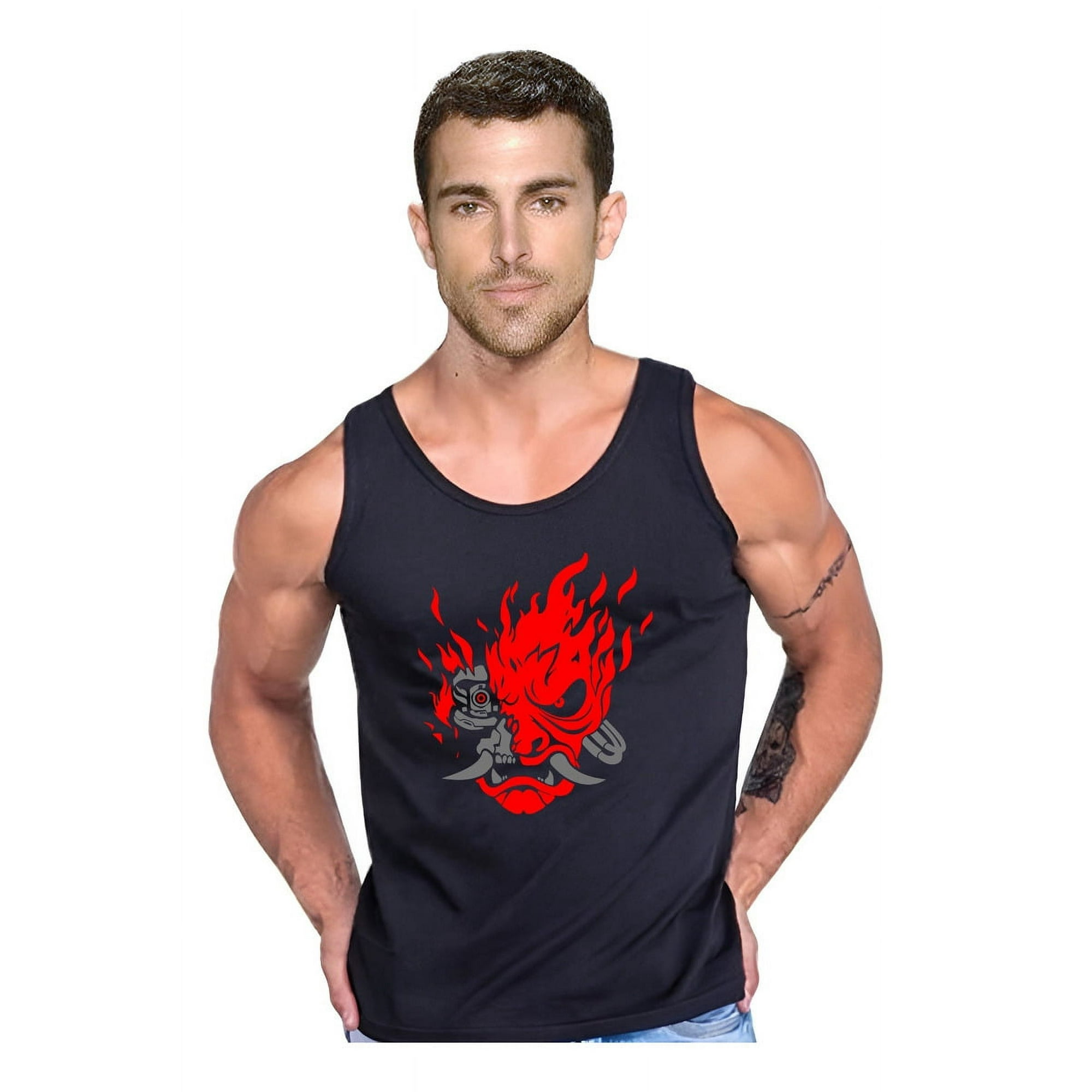 Polera Tank Cyberpunk 2077 Wake The F Ck Samurai Talla S Neg Knasta Chile