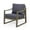Gray/Dark Gray, variant on Barclay Acacia Wood Outdoor Club Chair with Cushion, Gray and Dark Gray