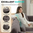 thumbnail image 6 of 80''Premium chenille fabric sofa with 2 cushions and 1 lumbar pillow Armrest strap design,,upholstered 3-seater sofa  for living rooms, bedrooms,apartments and offices Beige, 6 of 8