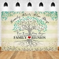 thumbnail image 2 of Family Reunion Backdrop Family Tree Leaves Family Members Our Roots Run Deep Photography Background Family Gathering Party Decoration Supplies Banner, 2 of 6